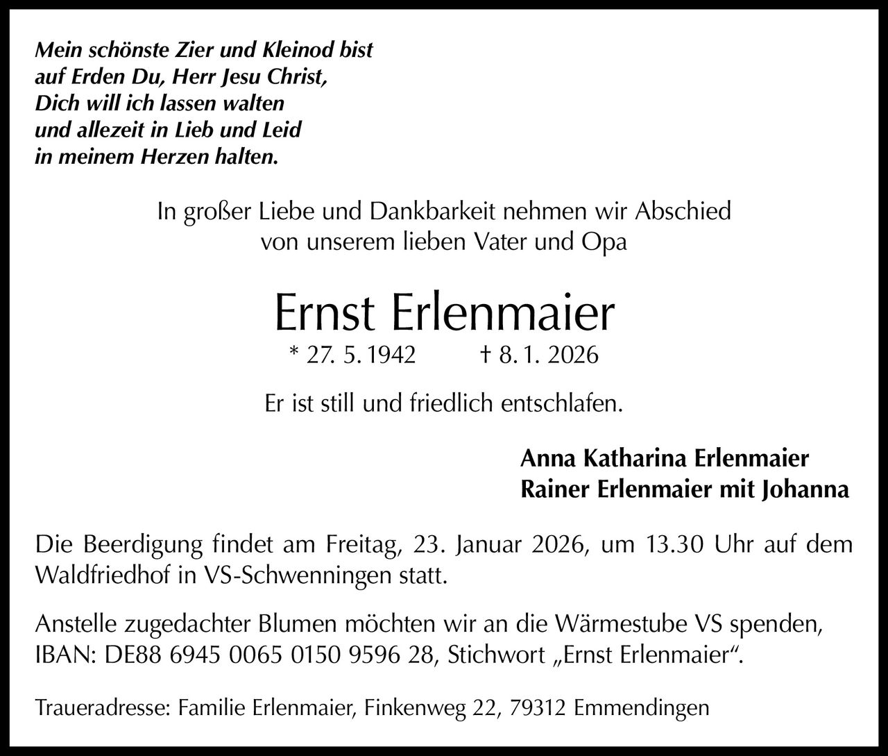 Announcement