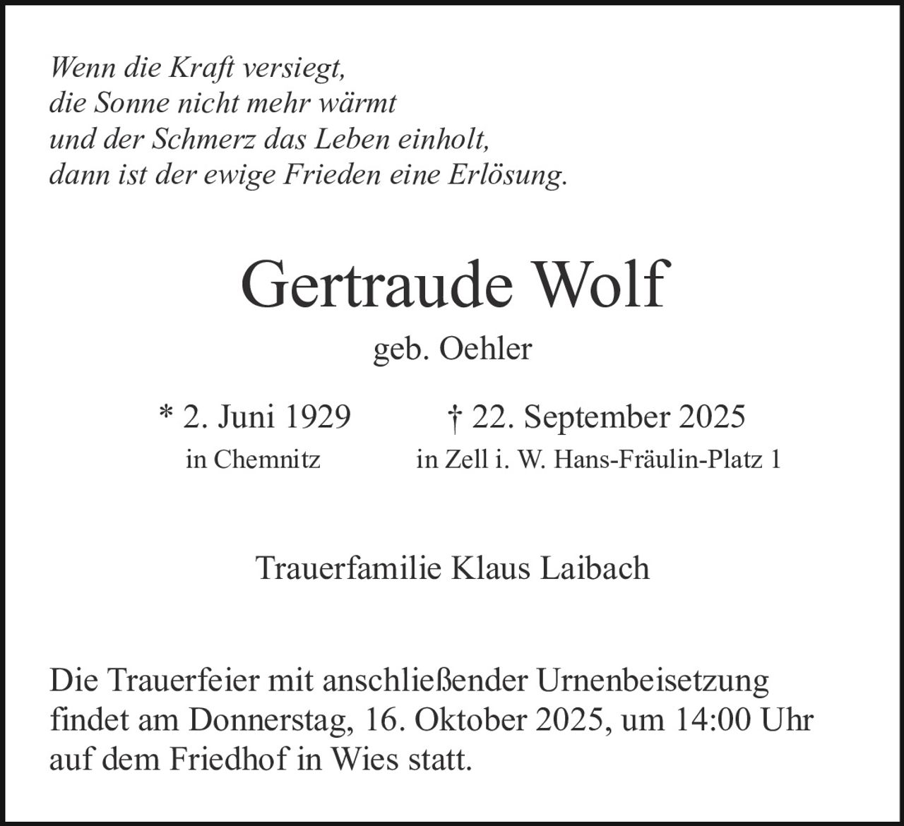 Ankündigung