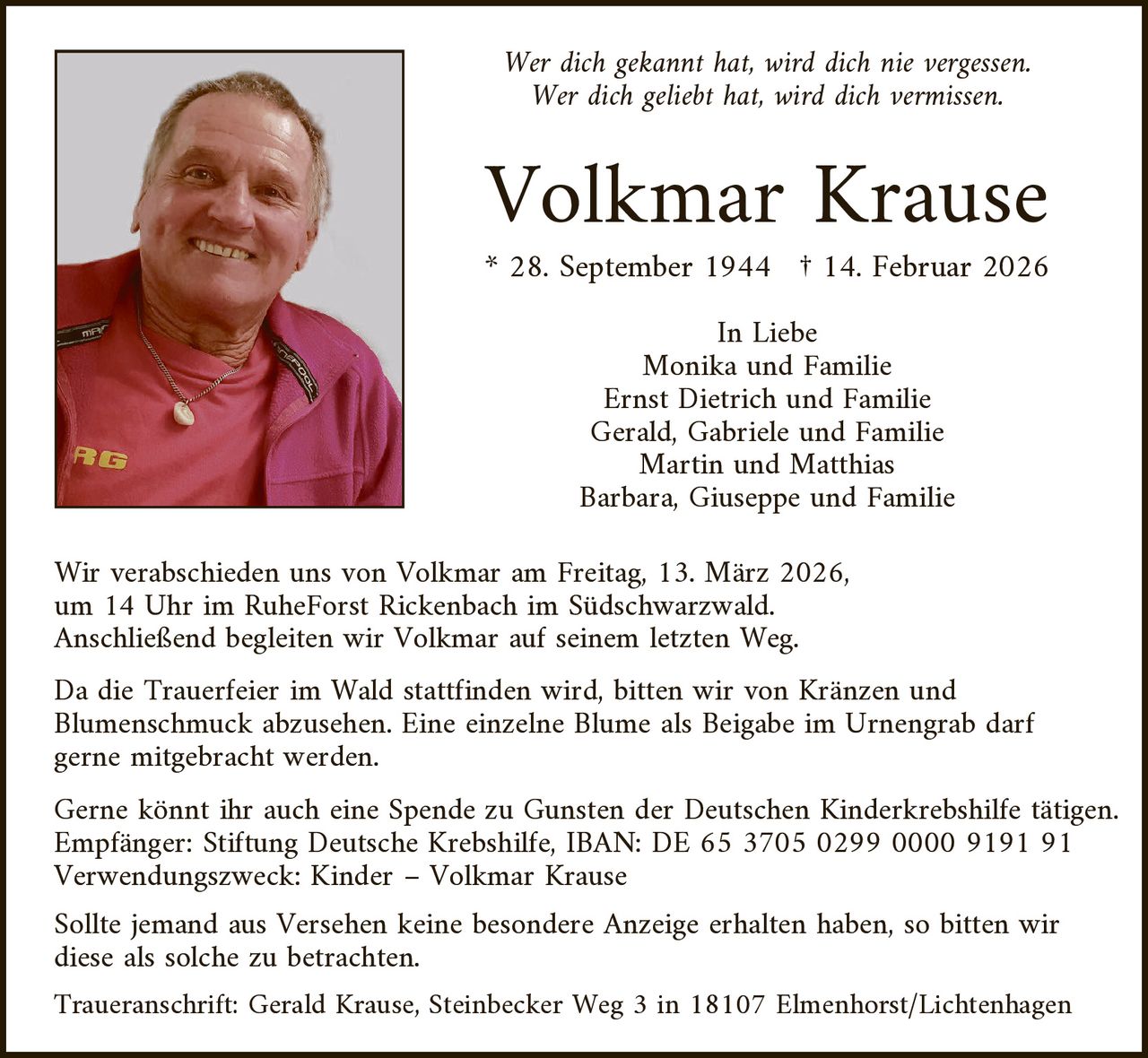Ankündigung