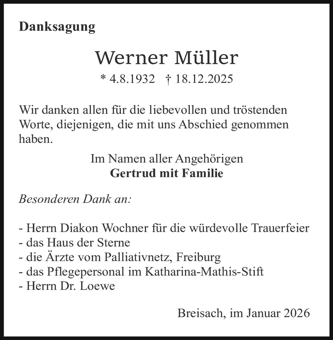 Ankündigung