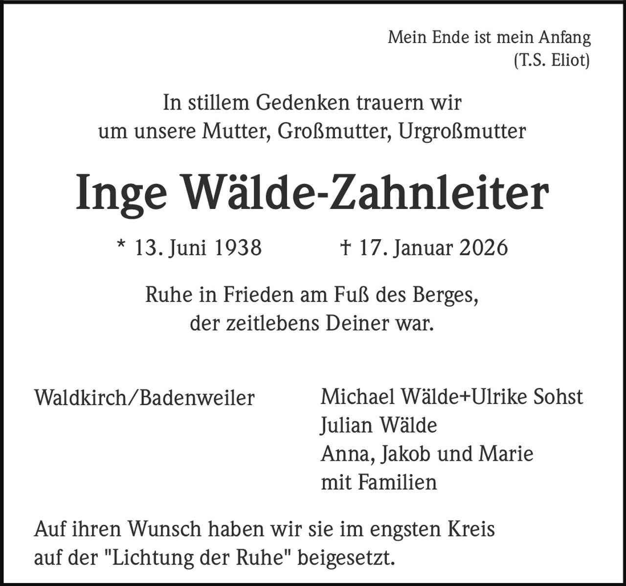 Ankündigung