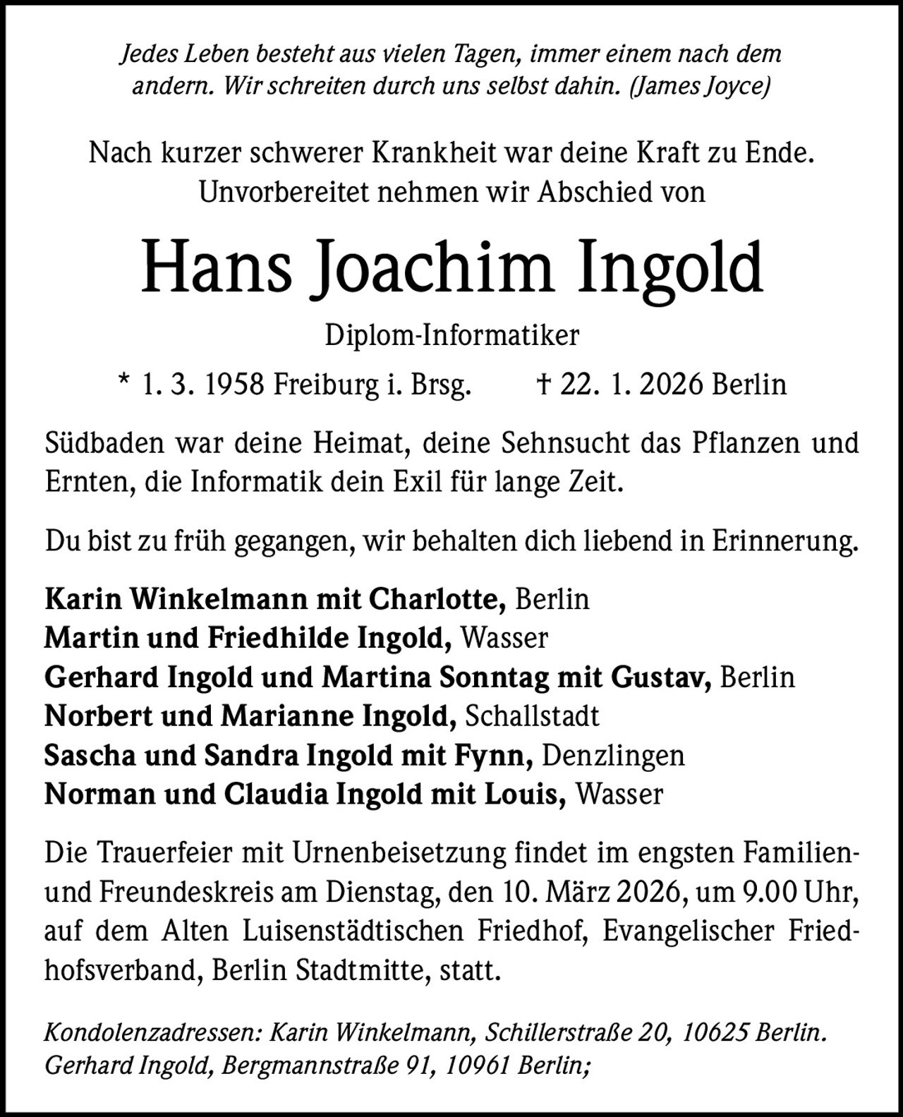 Ankündigung