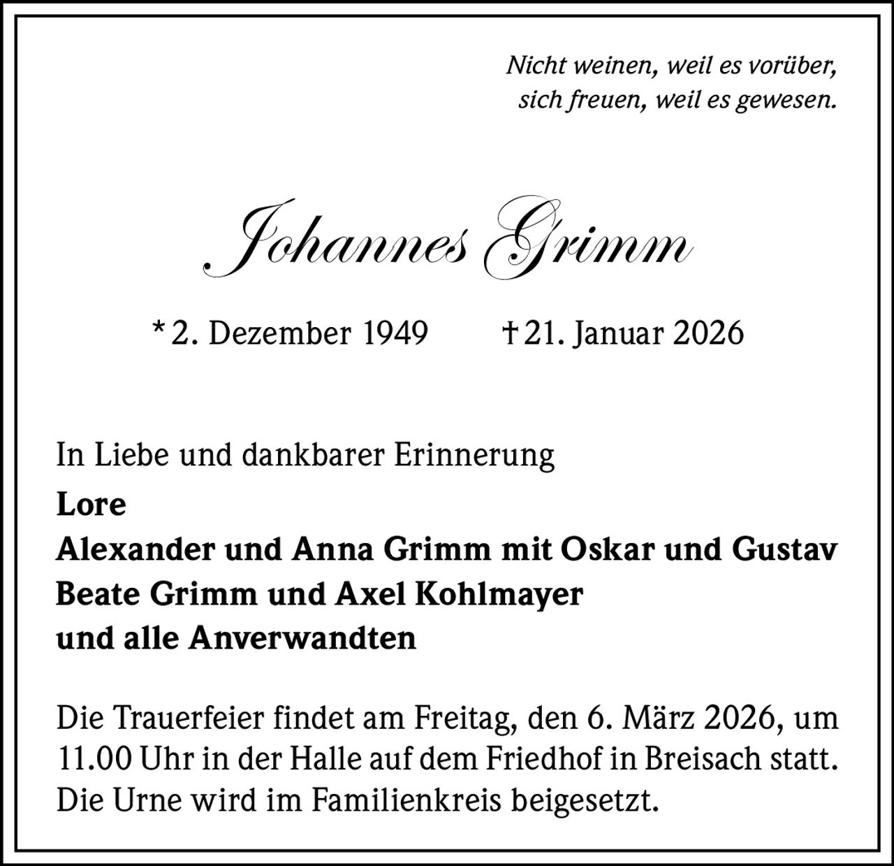 Ankündigung