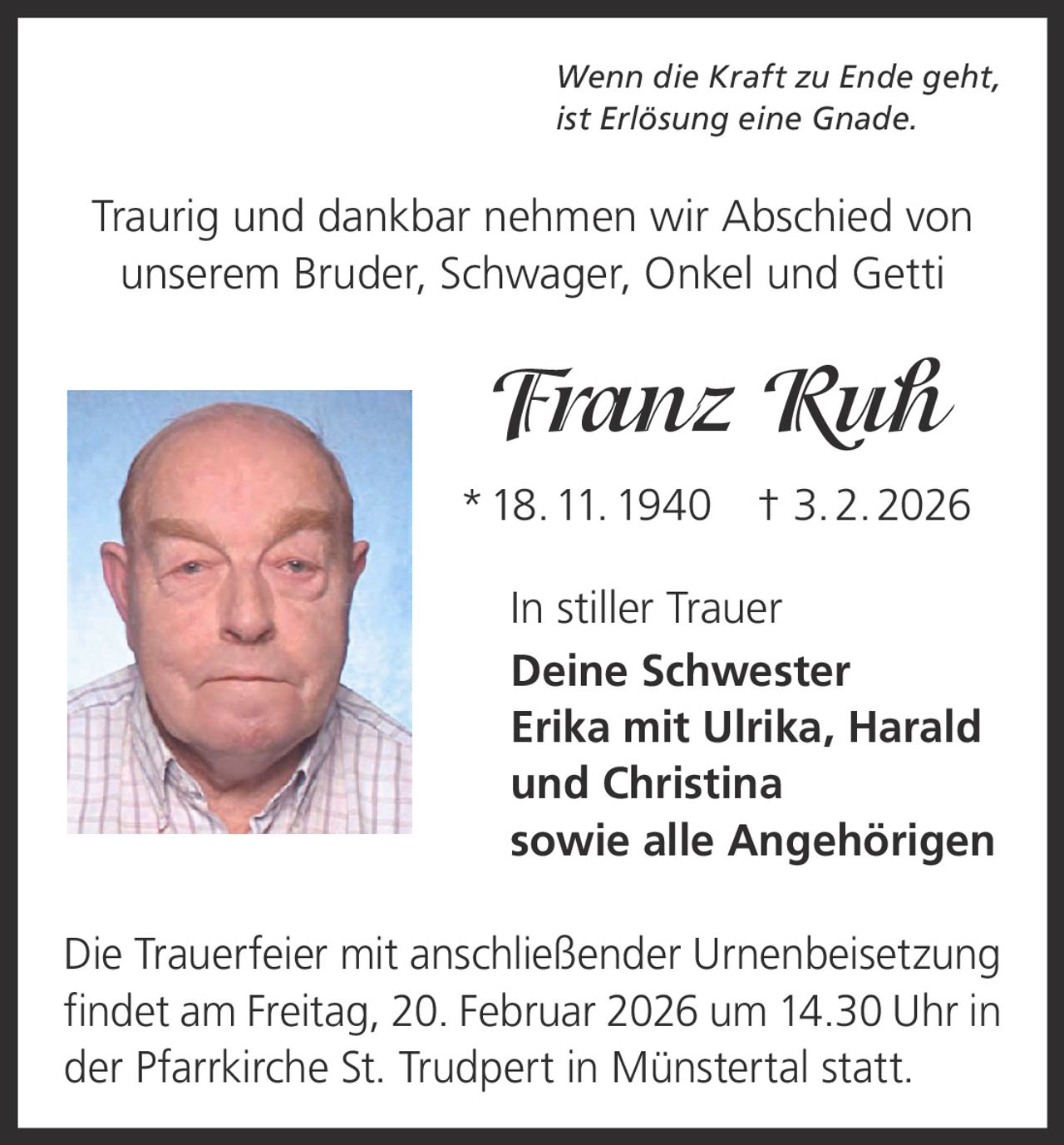 Ankündigung