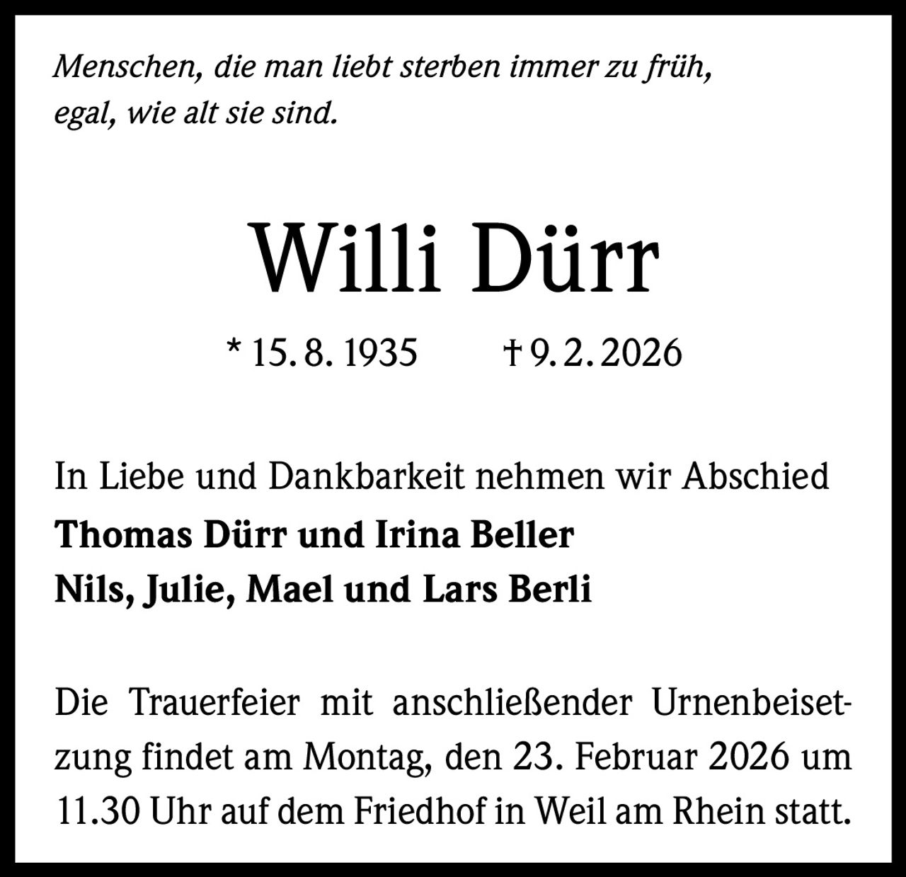Ankündigung