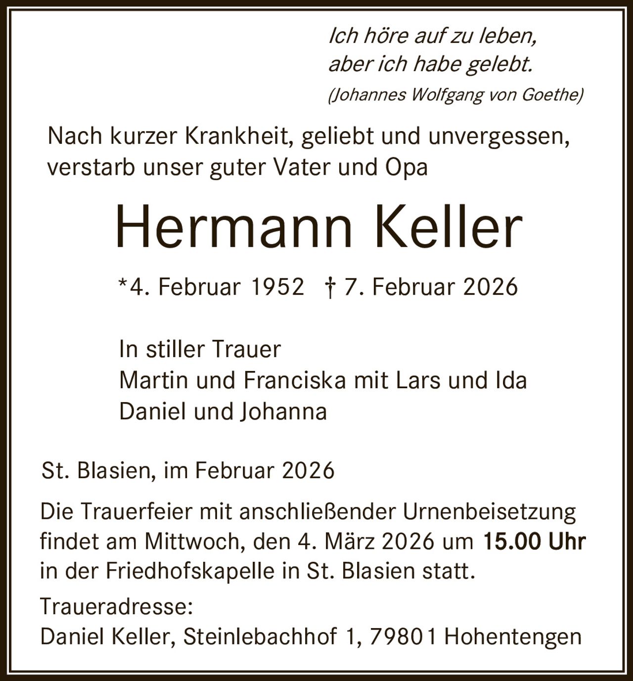 Ankündigung