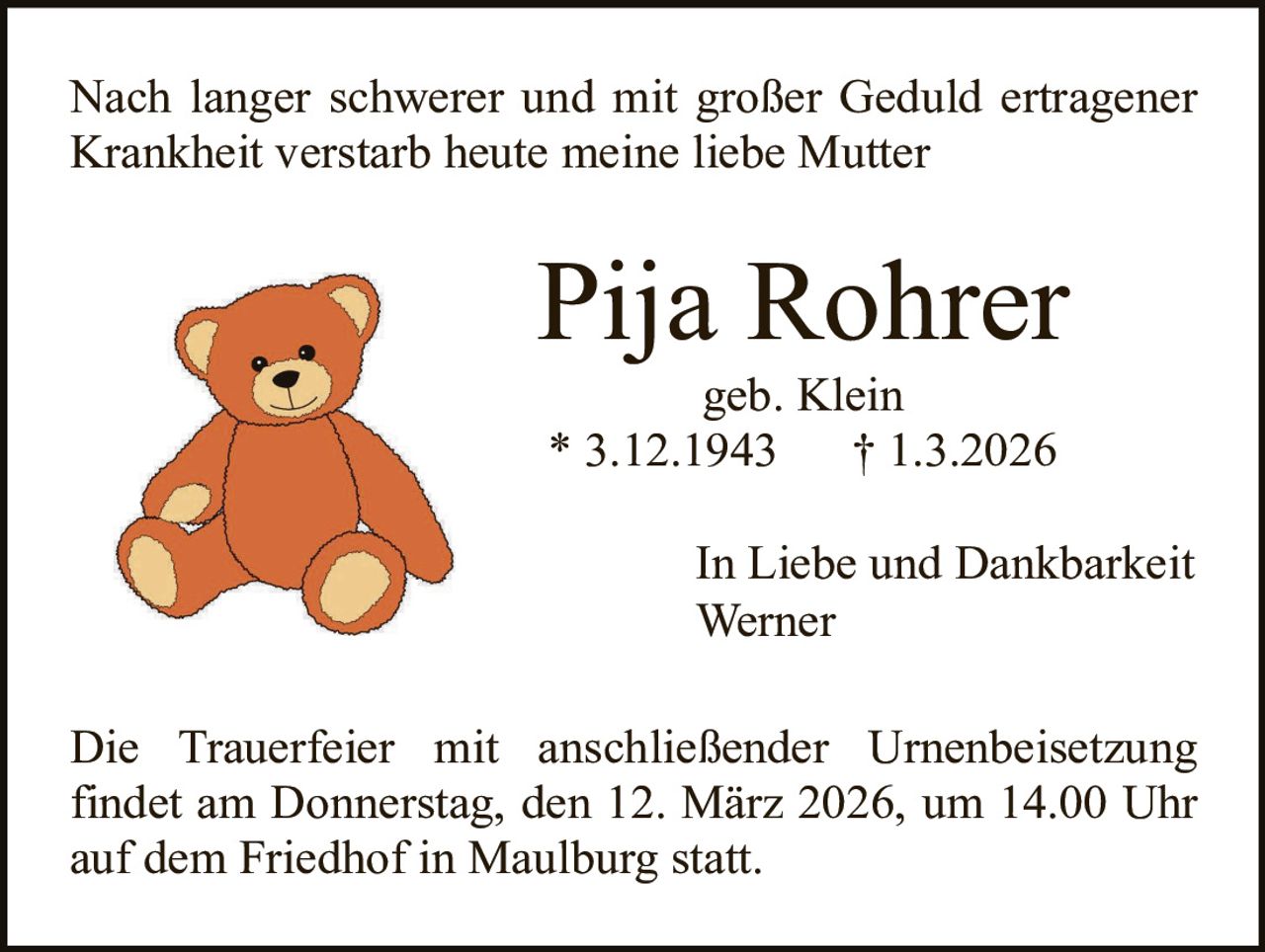 Ankündigung