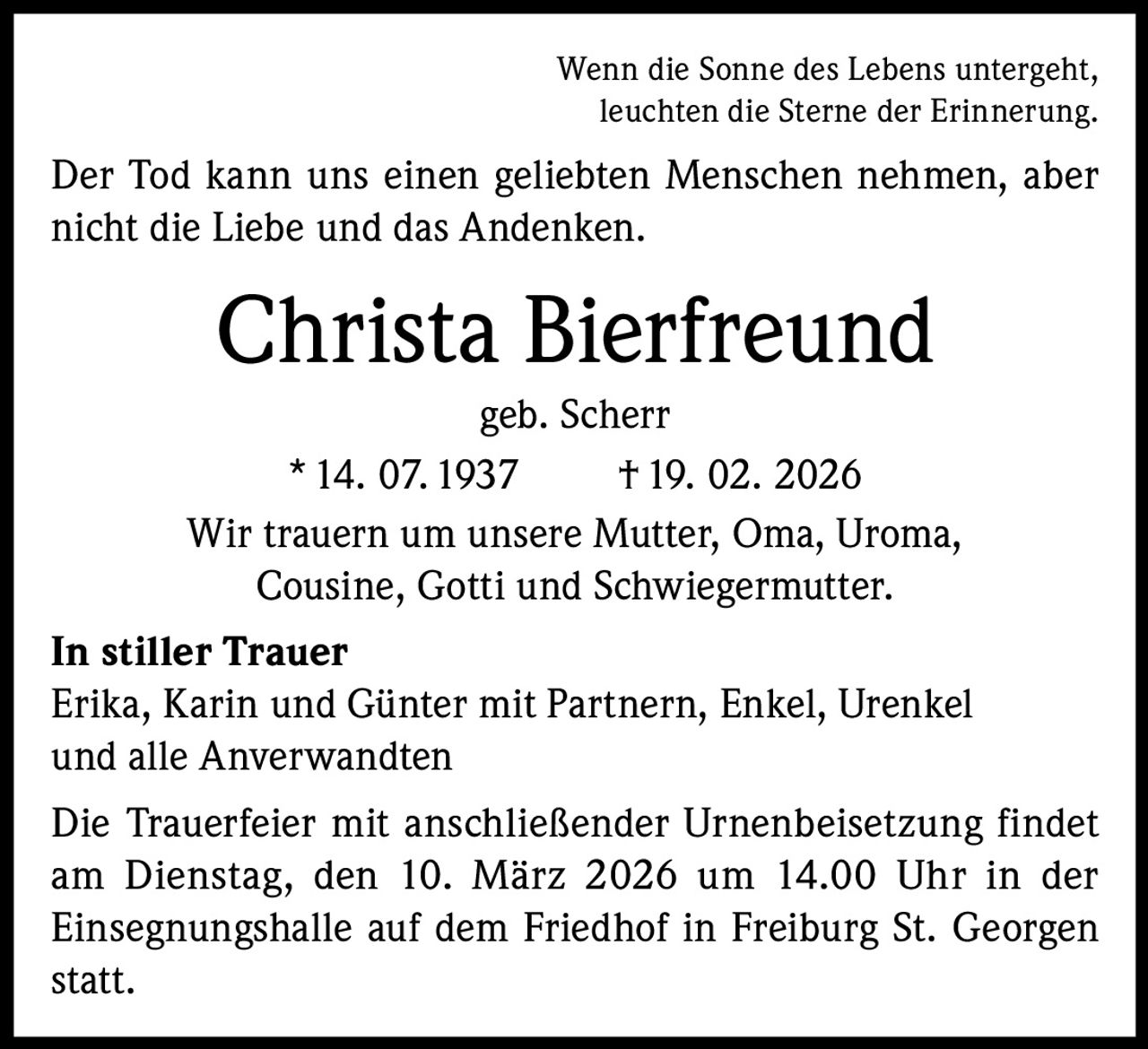 Ankündigung