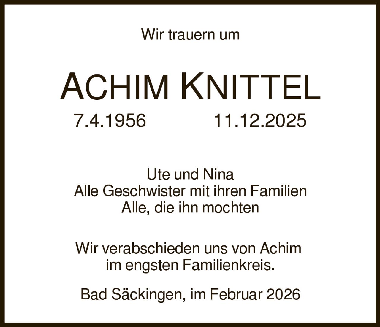 Ankündigung